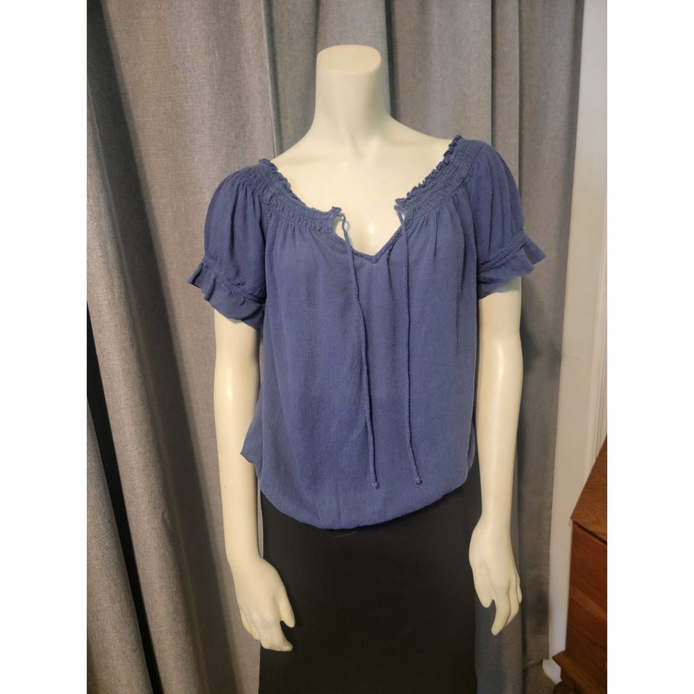 Milkmaid Off Shoulder Puff Ruffle Sleeve Coquette‎ Cottagecore Susina Sz M